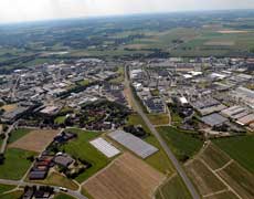 Luftaufnahme Gewerbegebiet Münchheide