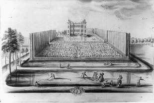 Radierung von Schloss Neersen 1727