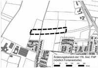 Plan des betroffenen Areals 176. Änderung des FNPs