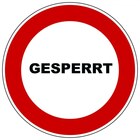 Warnschild mit dem Hinweis Gesperrt